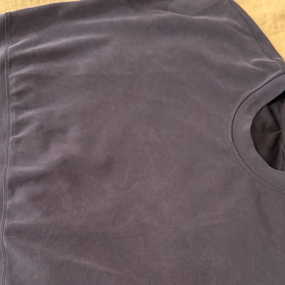 Lululemon Softstreme Cropped Charcoal Crewneck Sweatshirt